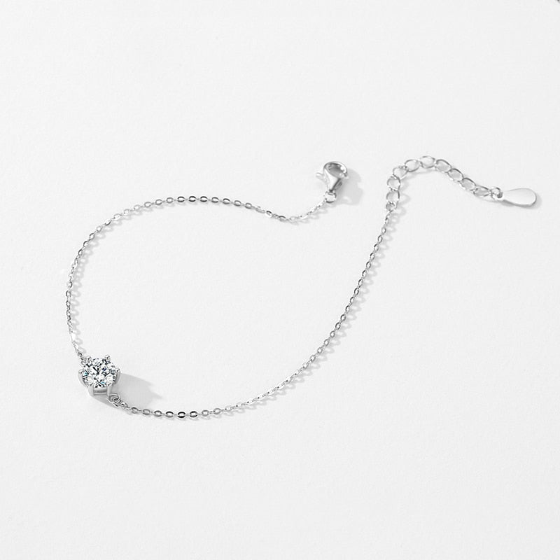 Damenarmband aus 925er Silber mit Zirkonia-Stein