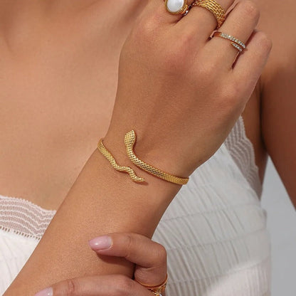 Schlangenarmband mit 18k Goldbeschichtung