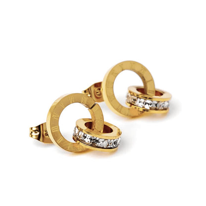 18K vergoldete römische Creolen