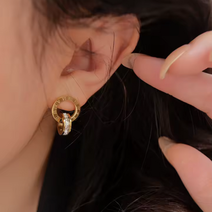 18K vergoldete römische Creolen